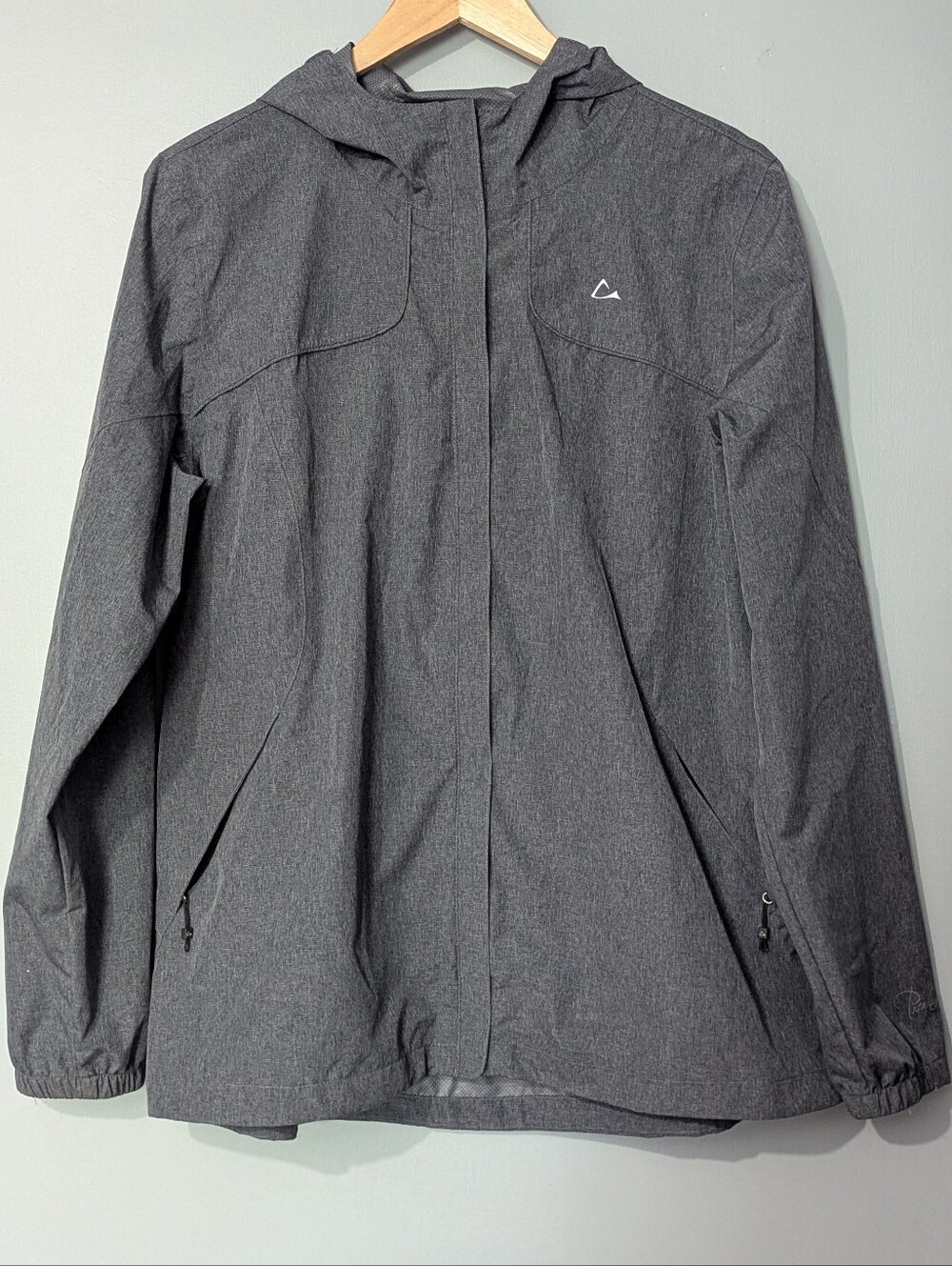 Paradox Women's Dark Heathered Gray Hooded Raincoat